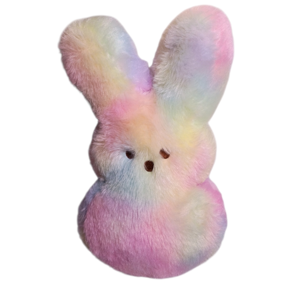 Peeps Plush Pastel Rainbow Bunny Stuffed Animal - Soft Comfort Toy